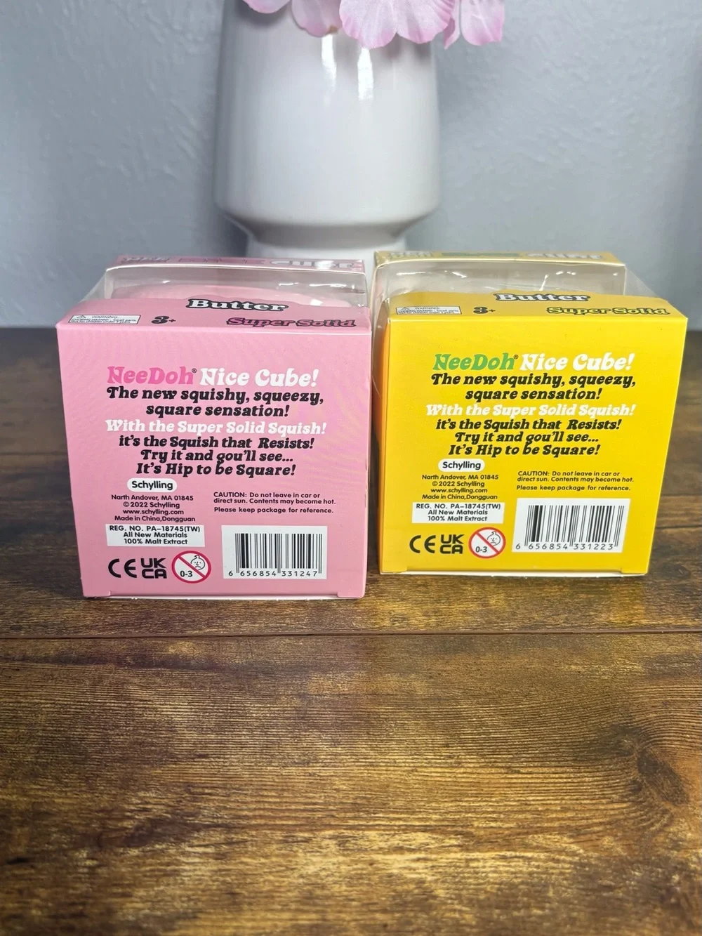 NeeDoh Nice Cube Butter - Pink & Yellow